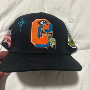 🔥🍪Cookies Black Snapback Hat Embroidered Butterfly Spider Floral Patches🍪🔥